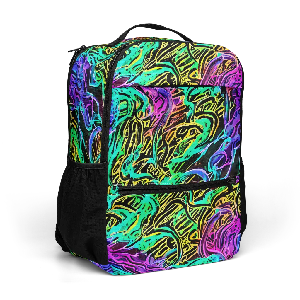 Laser Menagerie on Utility Backpack — Right Front