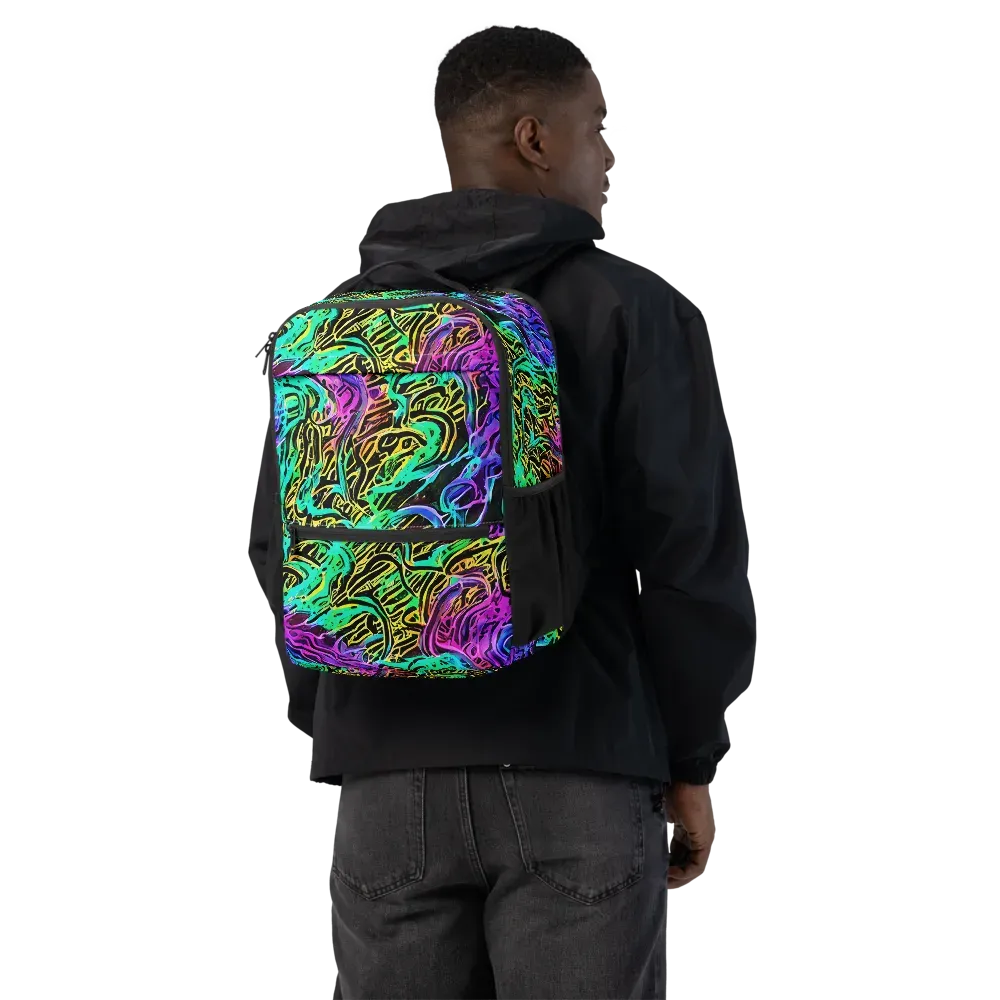 Laser Menagerie on Utility Backpack — Back