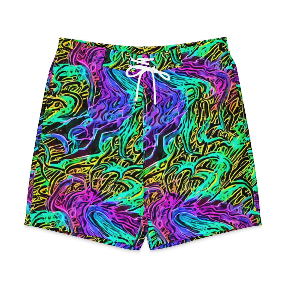 Laser Menagerie on Men's Board Shorts — Front