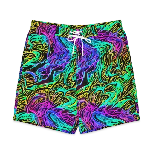 Laser Menagerie on a Men's Board Shorts