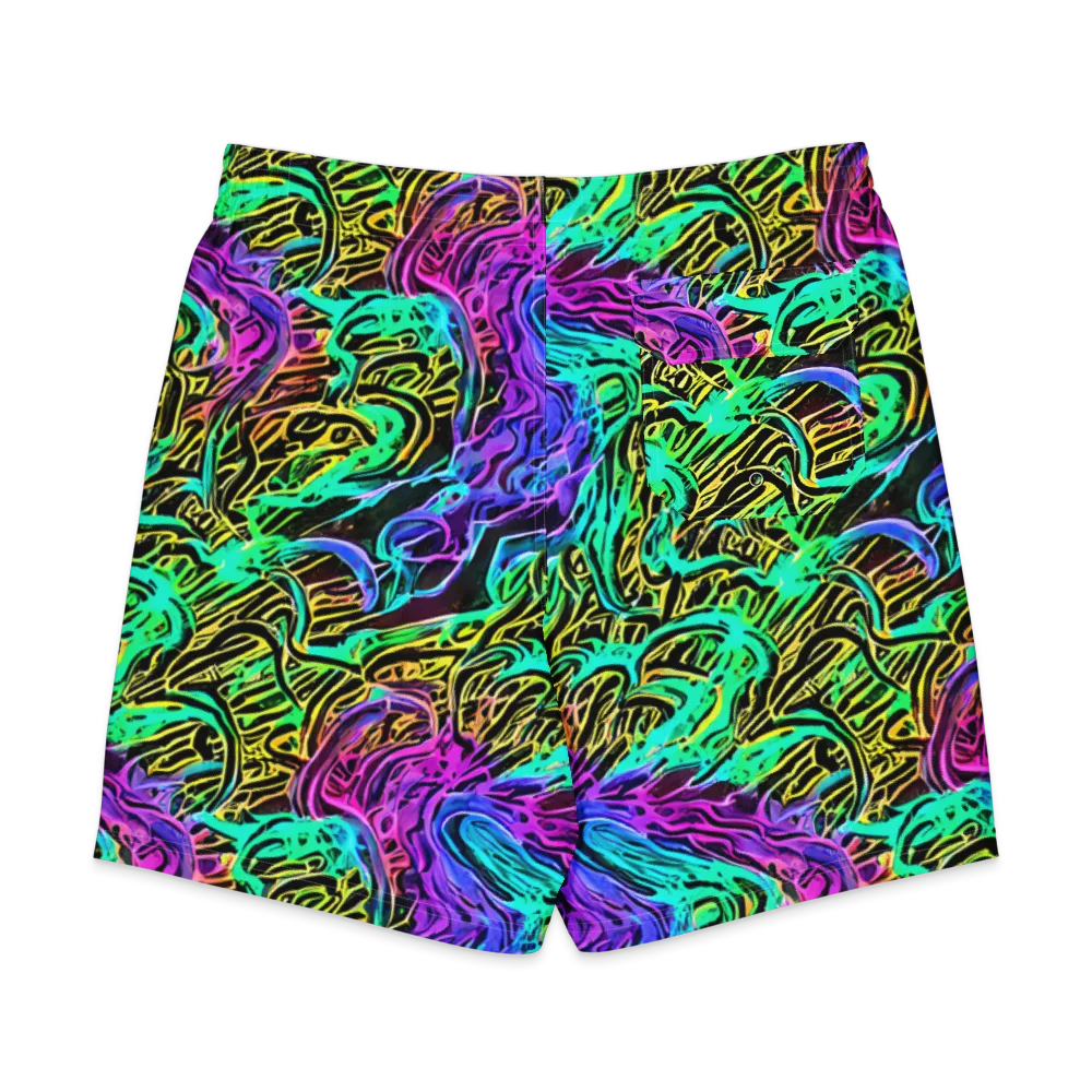 Laser Menagerie on Men's Board Shorts — Back