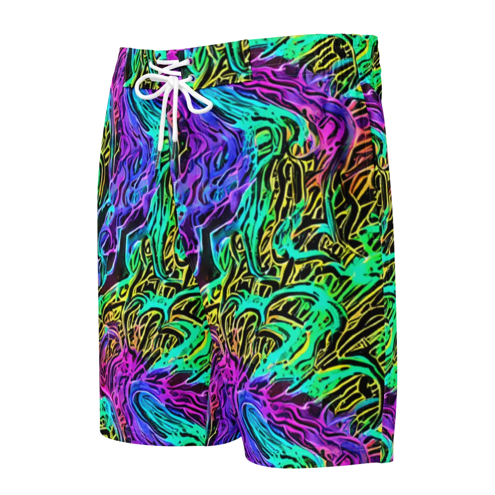 Laser Menagerie on Men's Board Shorts — Front