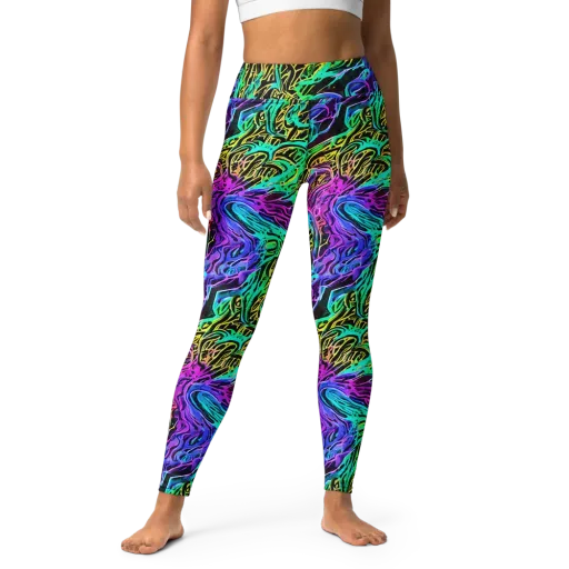 Laser Menagerie on a Yoga Leggings