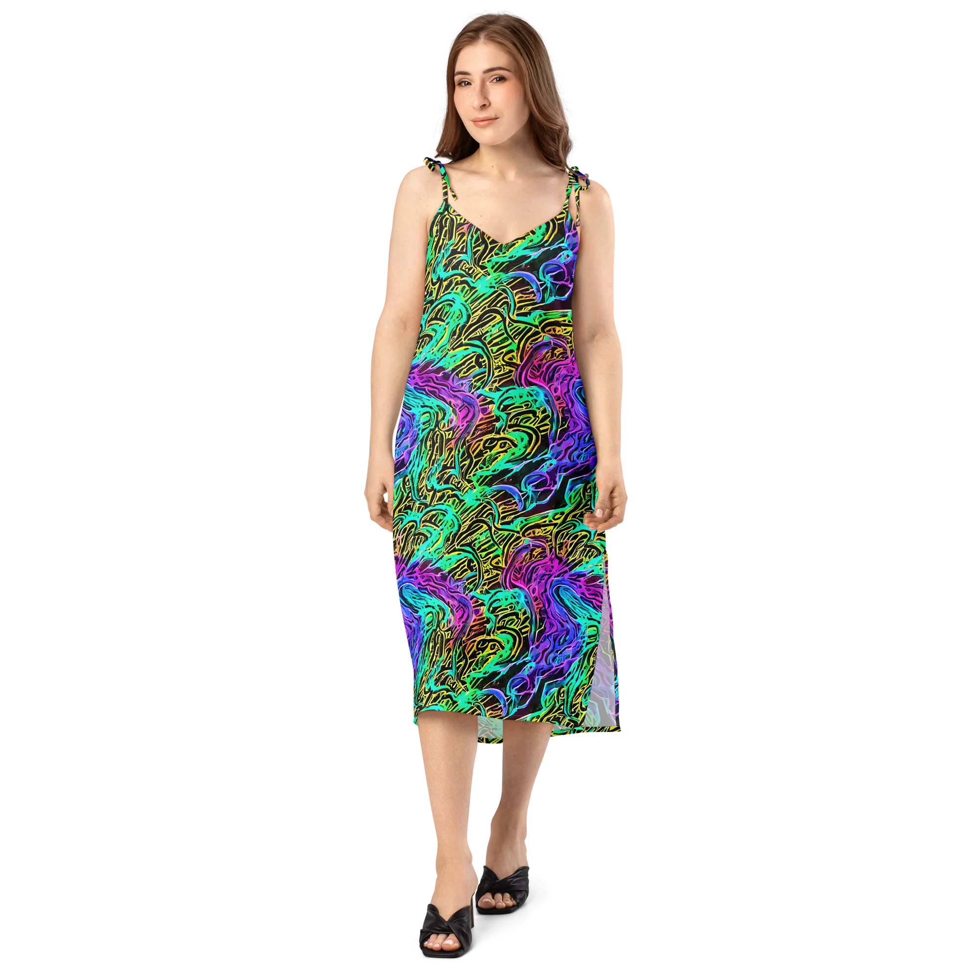 Laser Menagerie on Slip Dress — Front