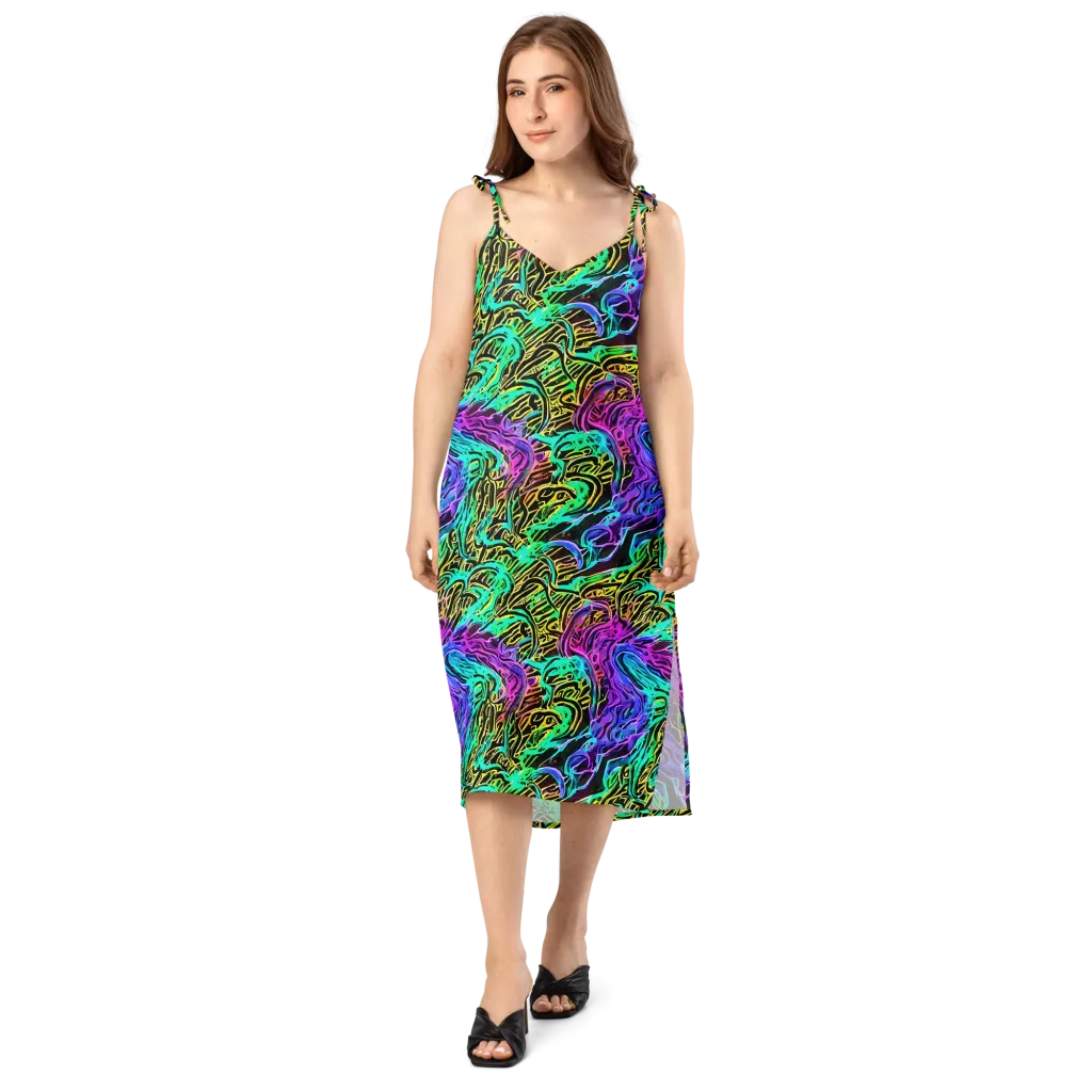 Laser Menagerie on Slip Dress — Front