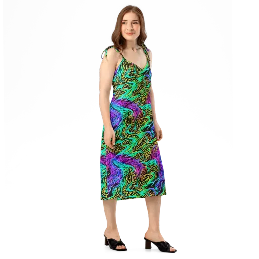 Laser Menagerie on a Slip Dress