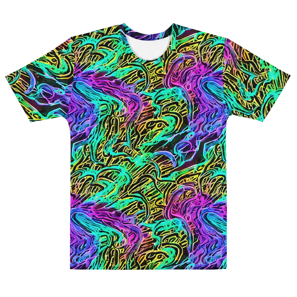 Laser Menagerie on Men's Cotton Crew Neck T-Shirt — Front