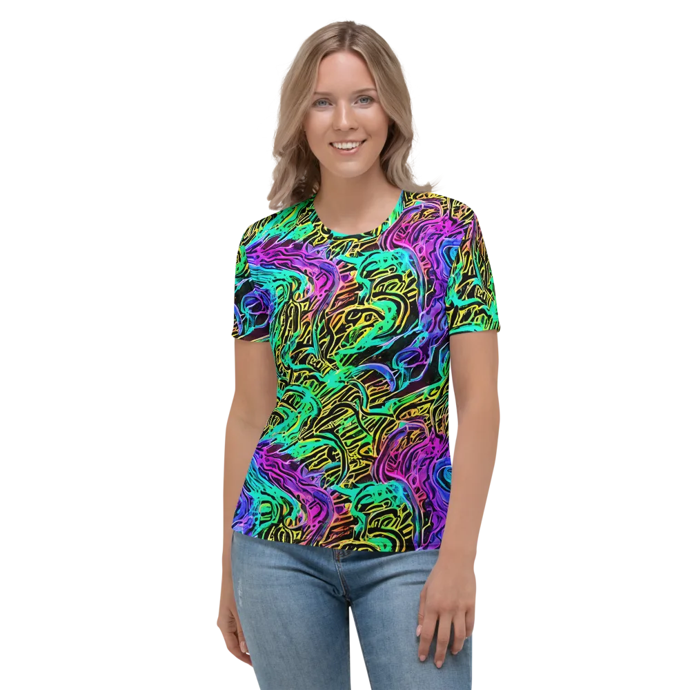 Laser Menagerie on Women's Crew Neck T-Shirt — Front