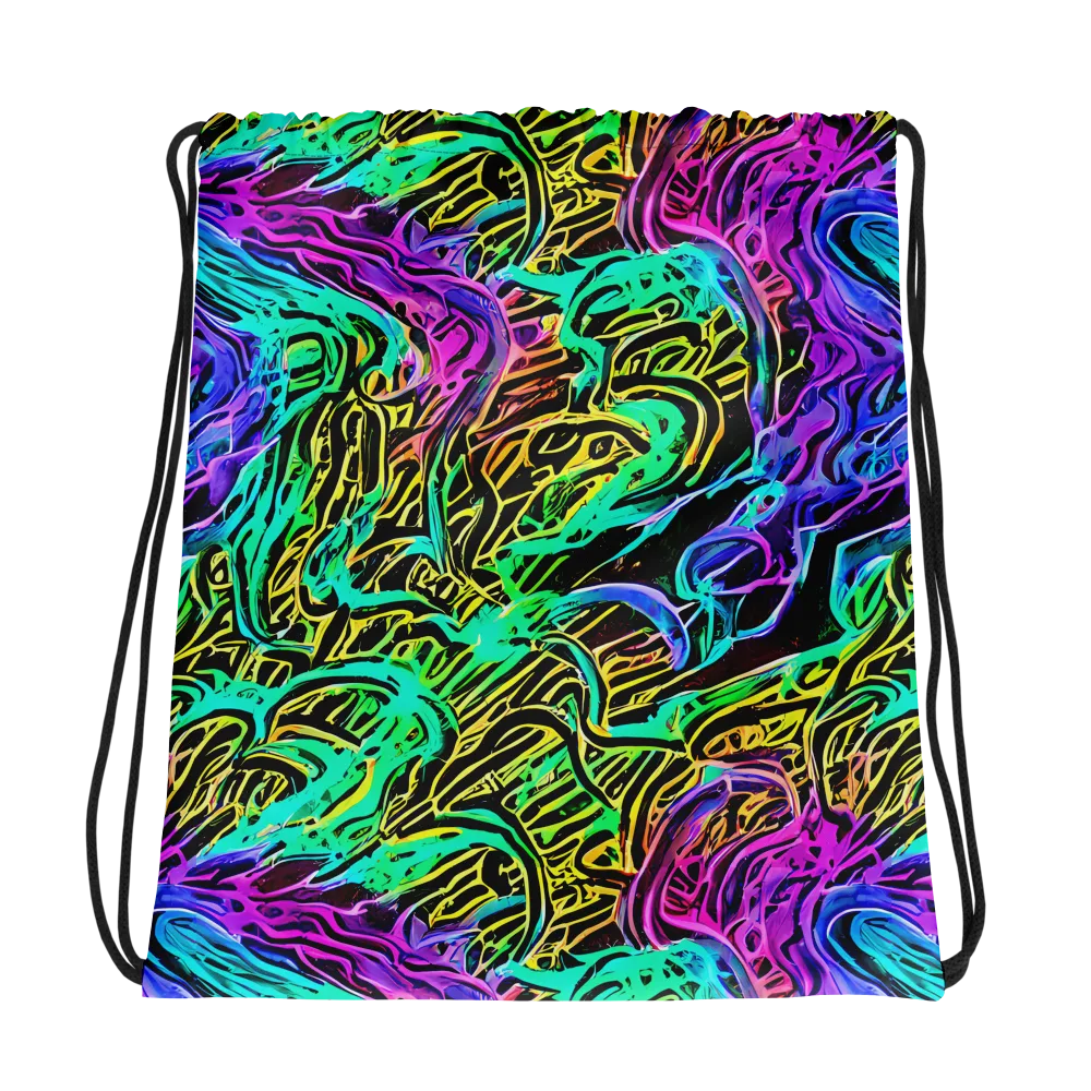 Laser Menagerie on Drawstring Bag — Photo