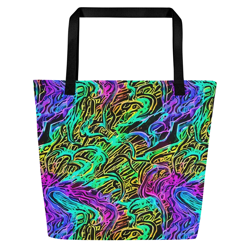 Laser Menagerie on Large Tote Bag W/ Pocket — Front