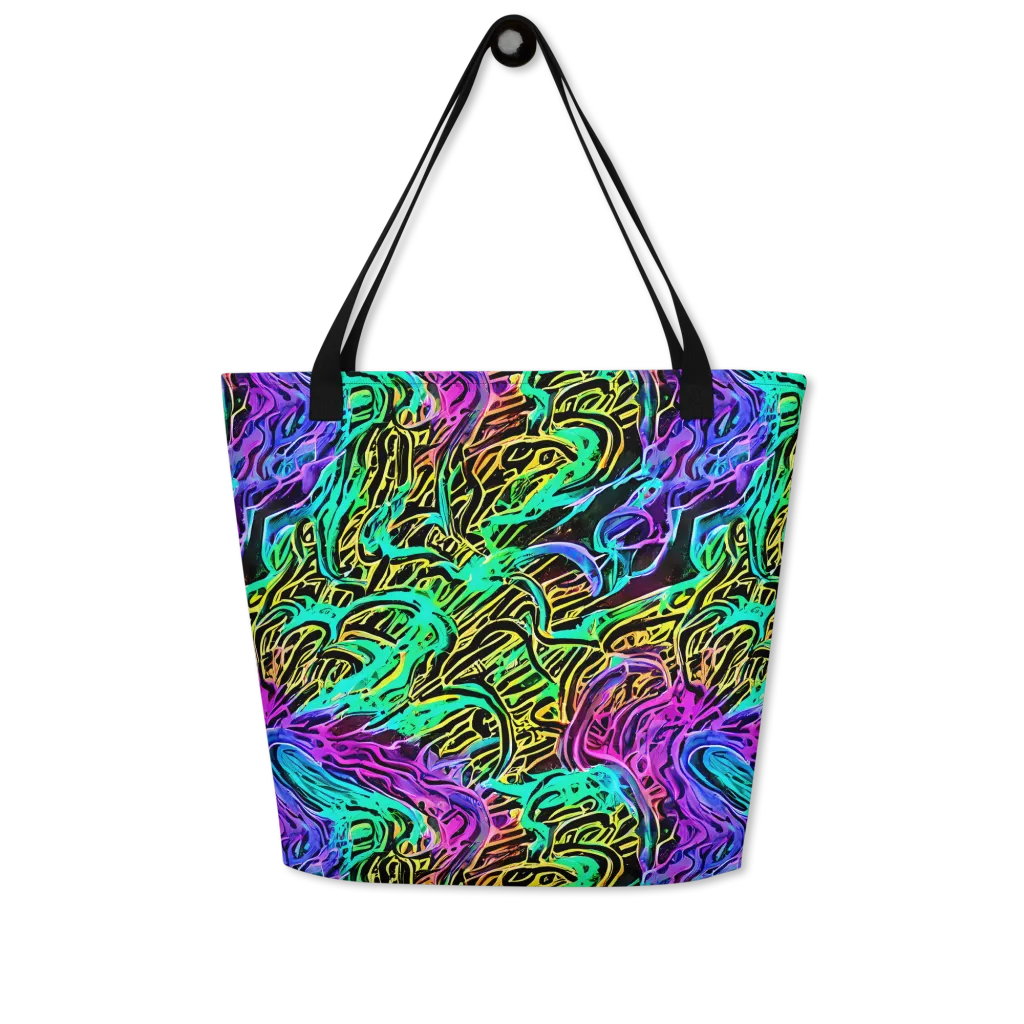 Laser Menagerie on Large Tote Bag W/ Pocket — Front