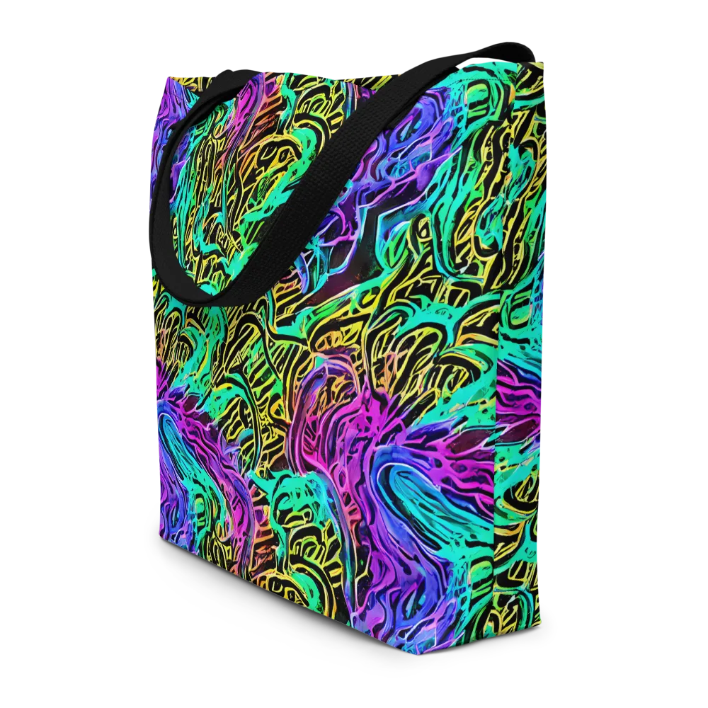 Laser Menagerie on Large Tote Bag W/ Pocket — Front