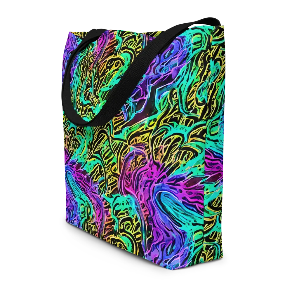 Laser Menagerie on Large Tote Bag W/ Pocket — Front