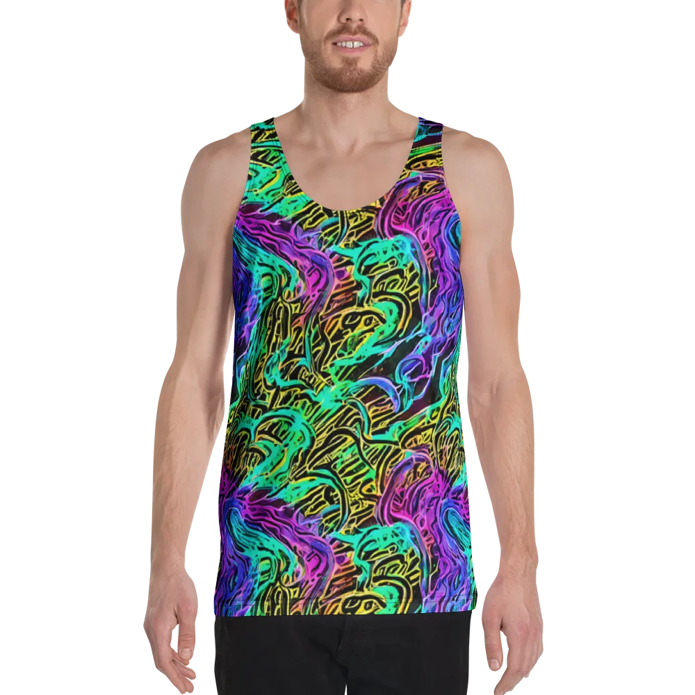 Laser Menagerie on Men's Tank Top — Front