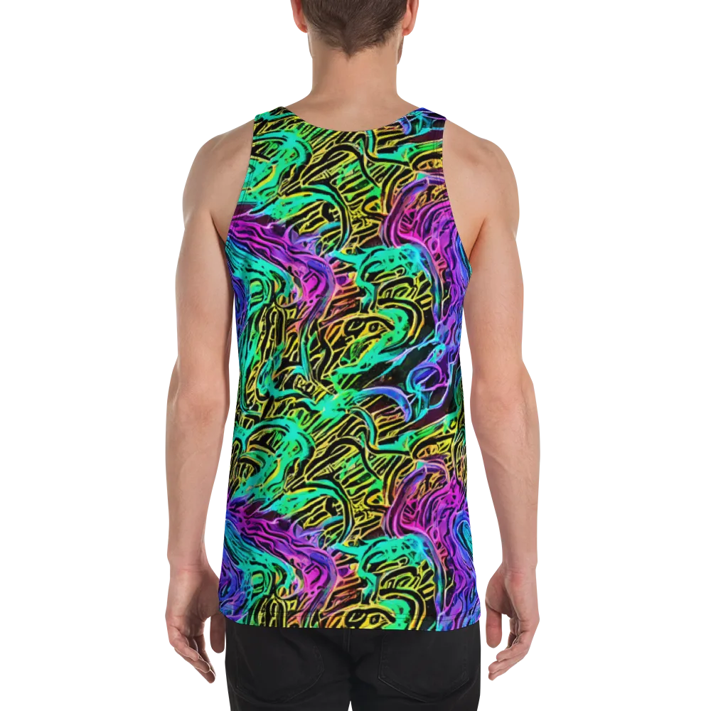 Laser Menagerie on Men's Tank Top — Back