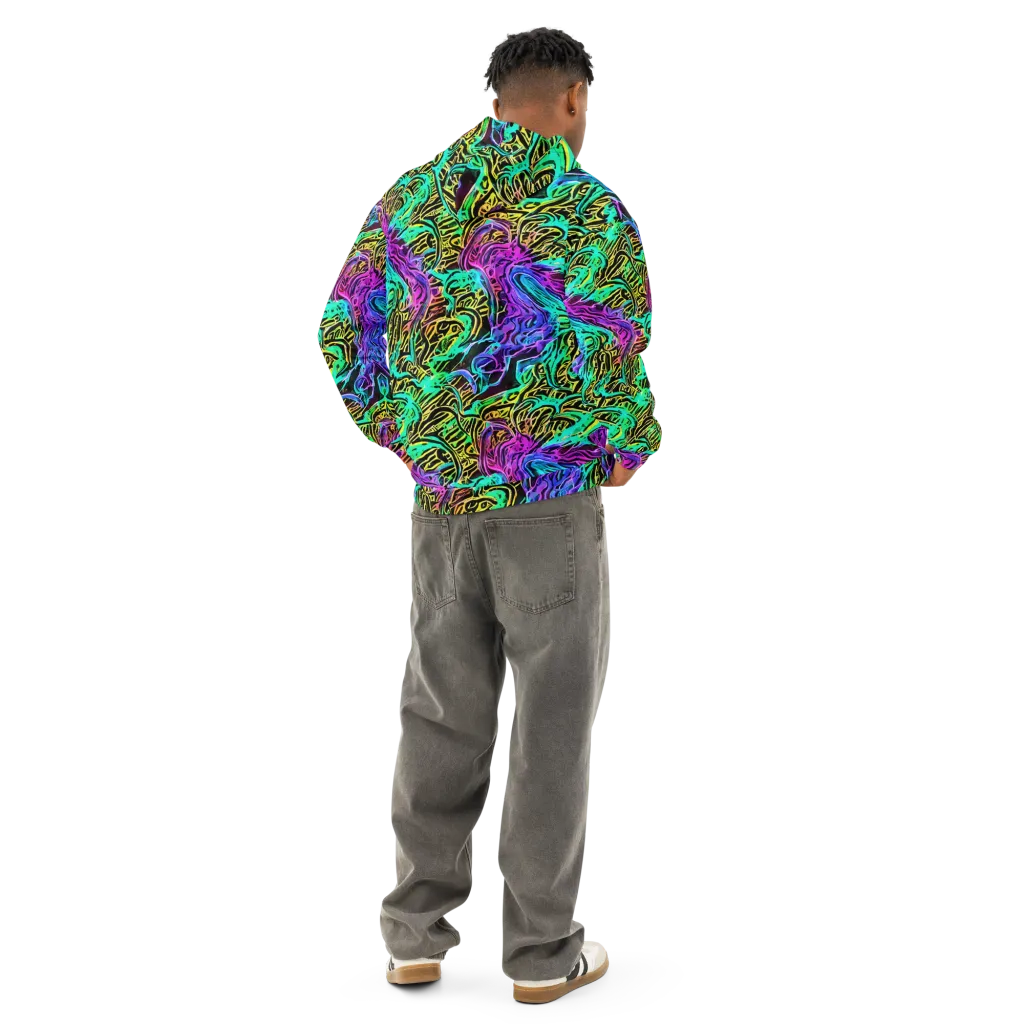 Laser Menagerie on Cotton Hoodie — Back
