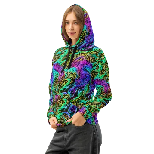 Laser Menagerie on a Cotton Hoodie