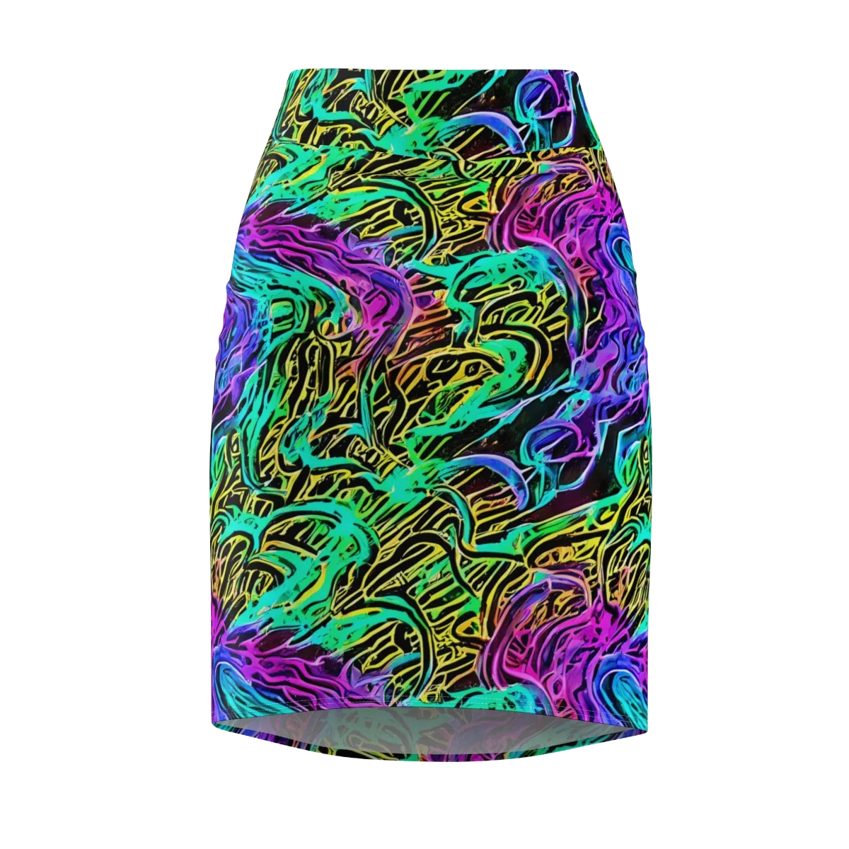Laser Menagerie on Pencil Skirt — Front
