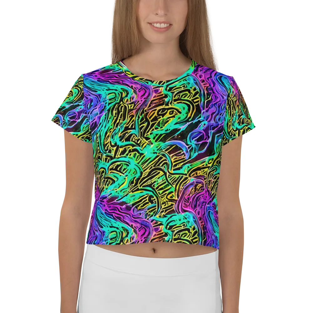 Laser Menagerie on Crop Tee — Front