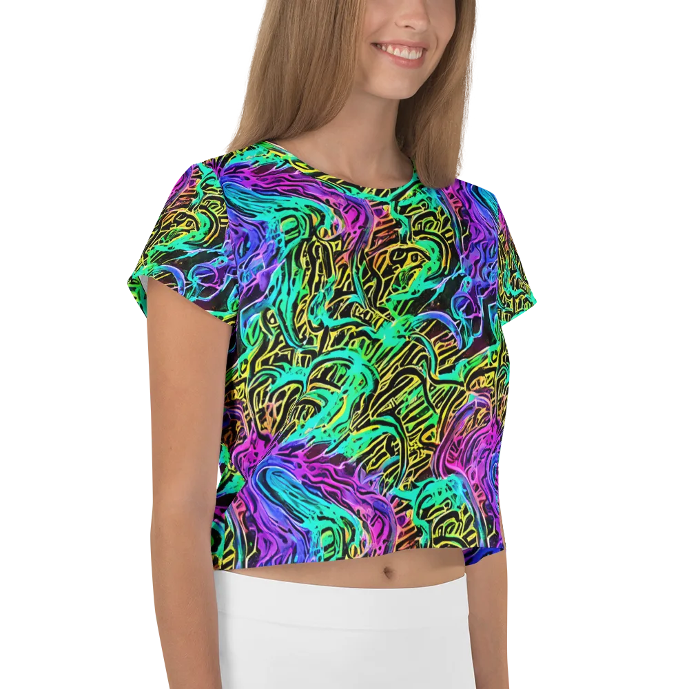 Laser Menagerie on Crop Tee — Right