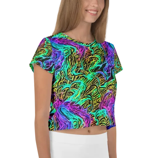 Laser Menagerie on a Crop Tee