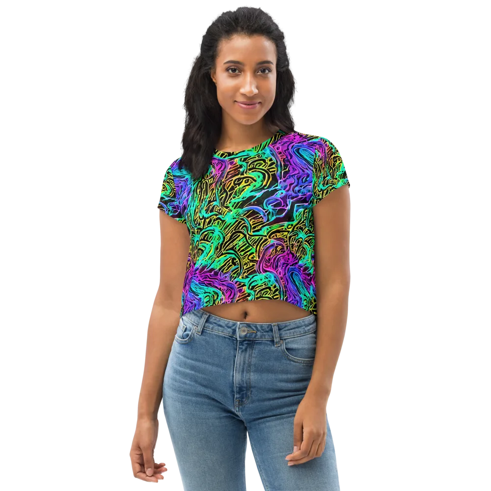 Laser Menagerie on Crop Tee — Front