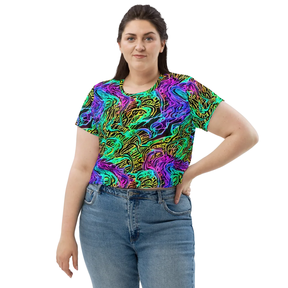 Laser Menagerie on Crop Tee — Front
