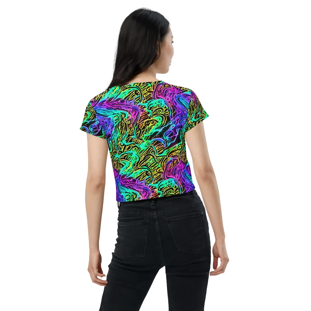 Laser Menagerie on Crop Tee — Back