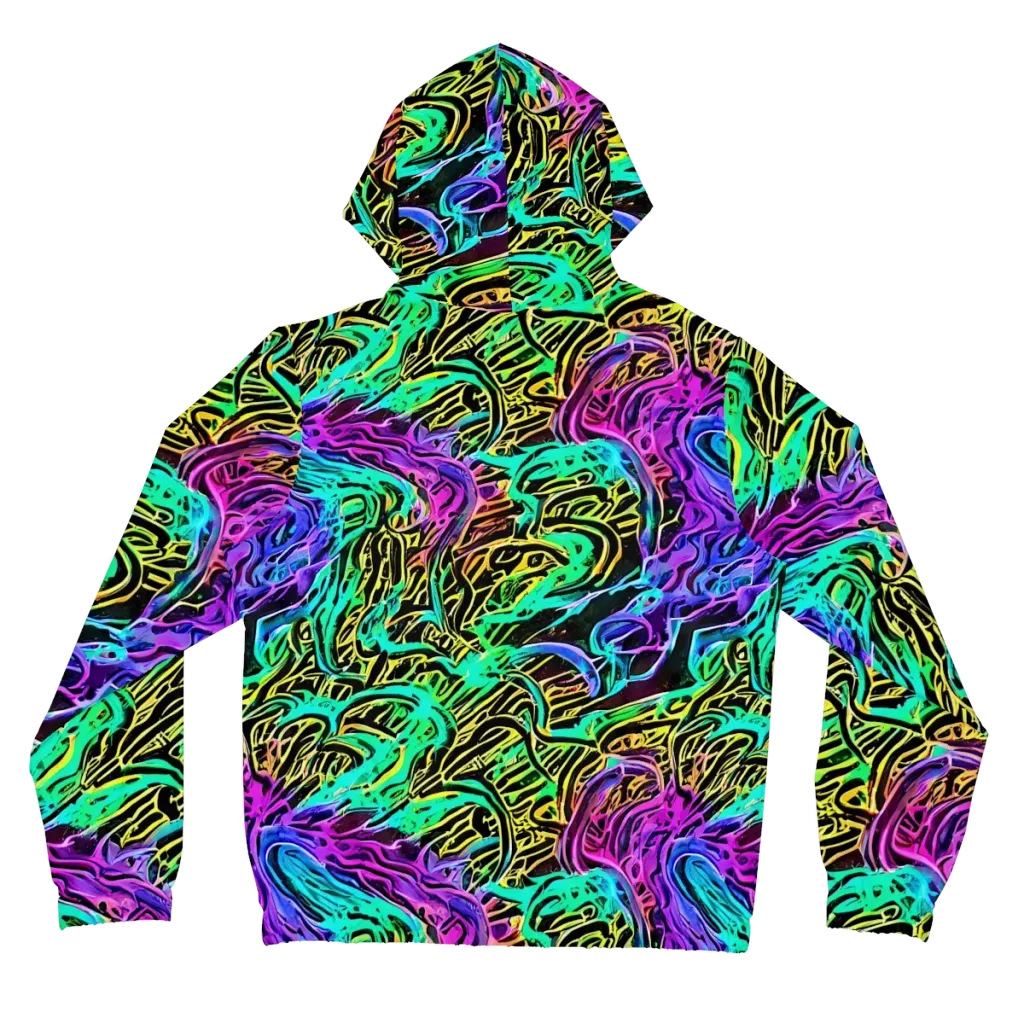 Laser Menagerie on Women's Full-Zip Hoodie — Back