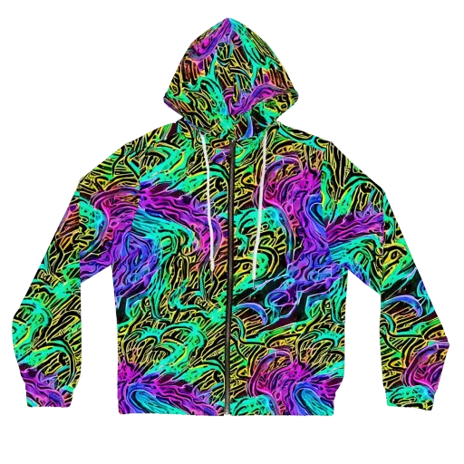 Laser Menagerie on a Women's Full-Zip Hoodie