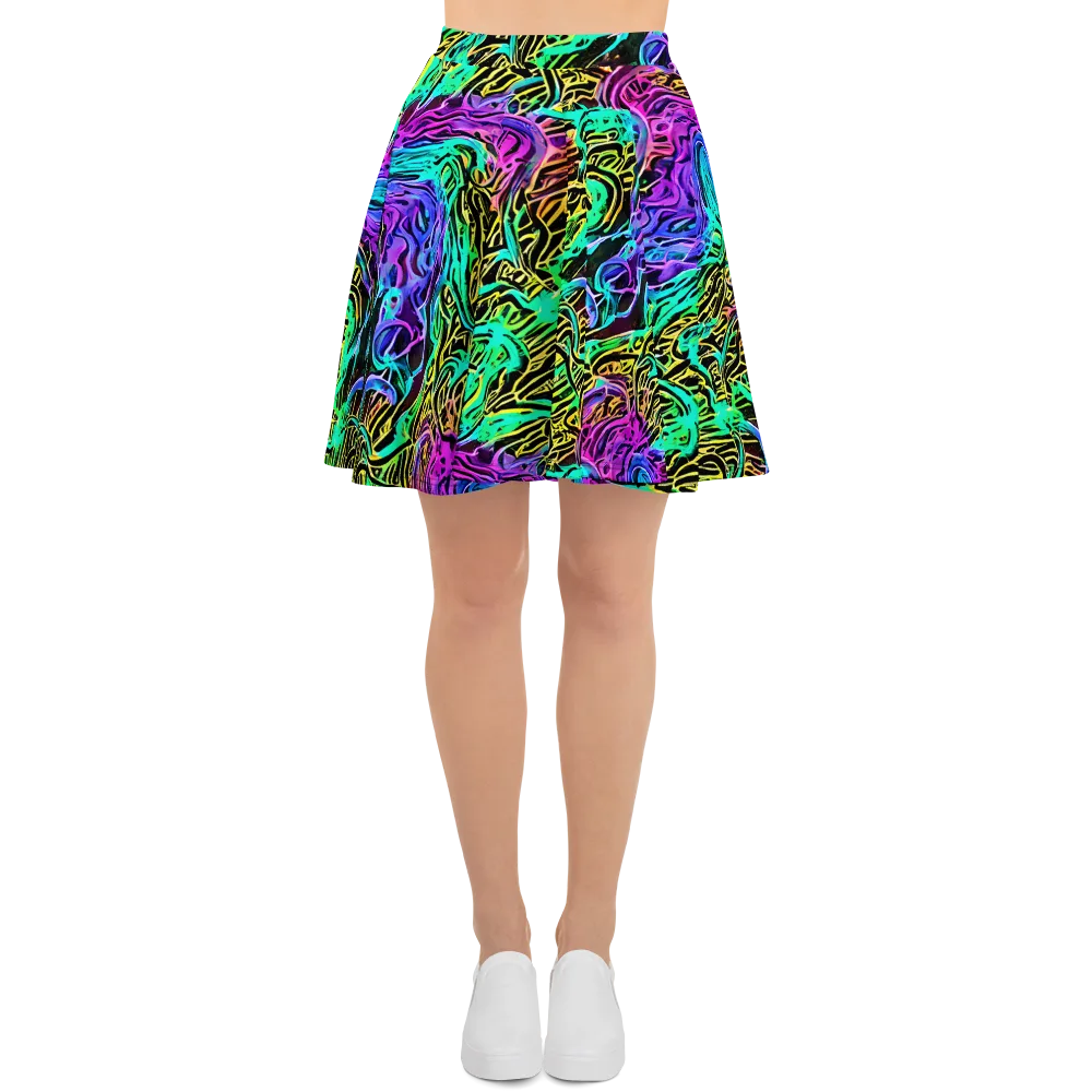 Laser Menagerie on Skater Skirt — Front