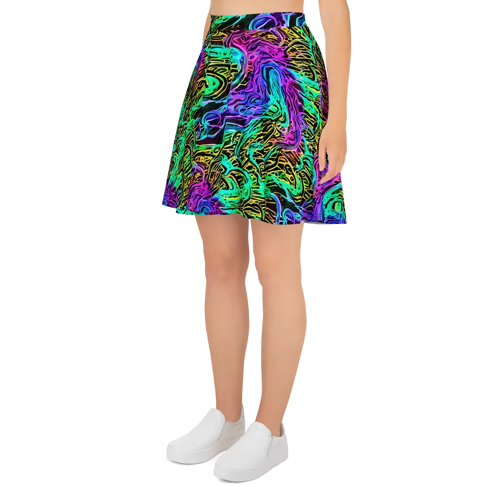 Laser Menagerie on Skater Skirt — Left