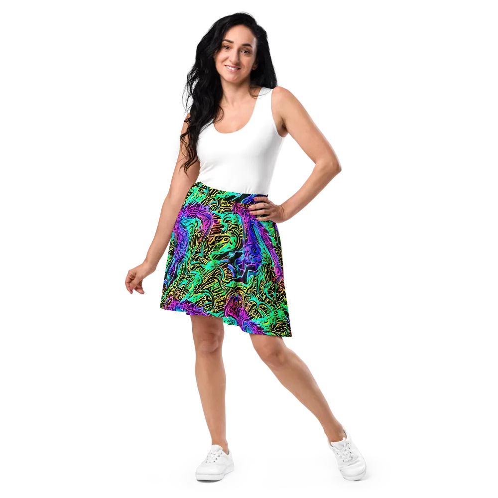 Laser Menagerie on Skater Skirt — Front