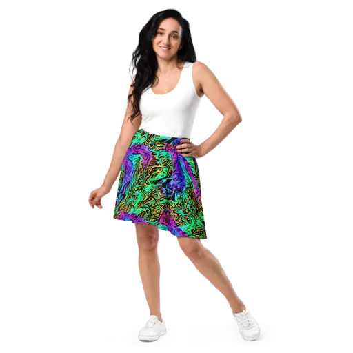 Laser Menagerie on a Skater Skirt