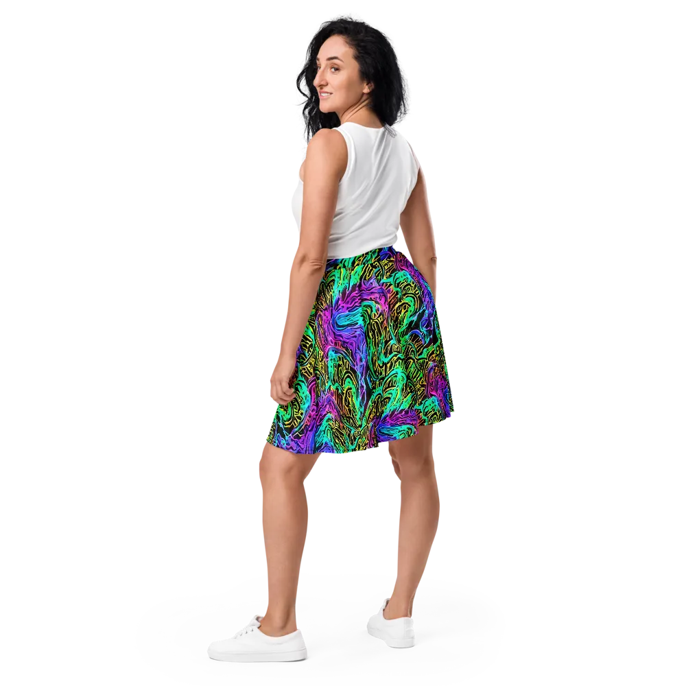 Laser Menagerie on Skater Skirt — Back