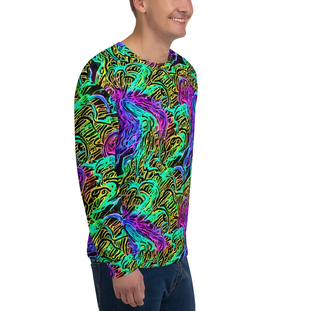 Laser Menagerie on Sweatshirt — Right Front