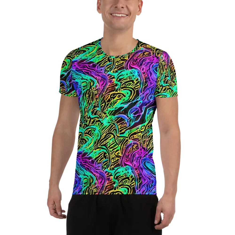 Laser Menagerie on Men's Athletic T-Shirt — Front