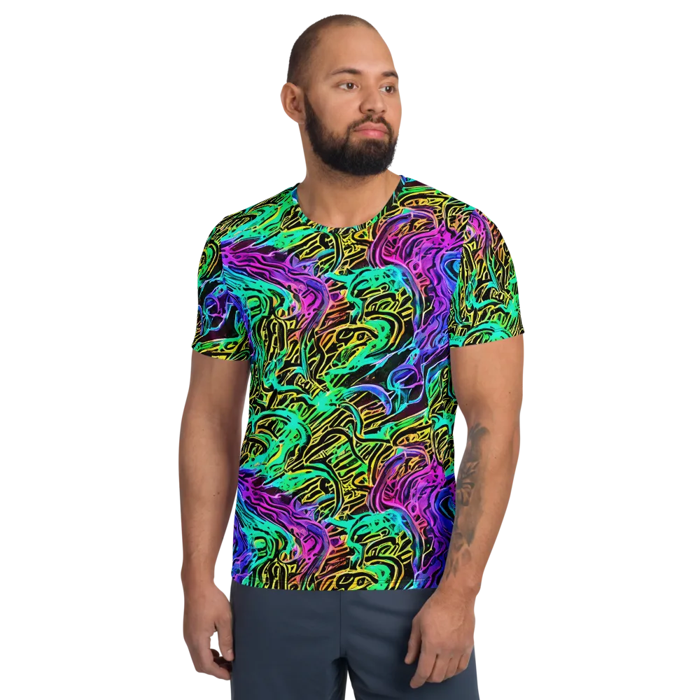 Laser Menagerie on Men's Athletic T-Shirt — Front