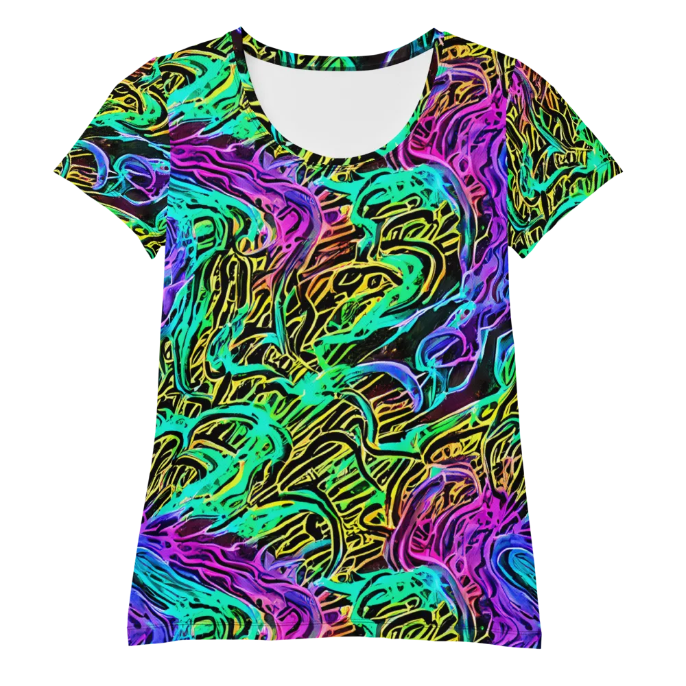 Laser Menagerie on Women's Athletic T-Shirt — Front