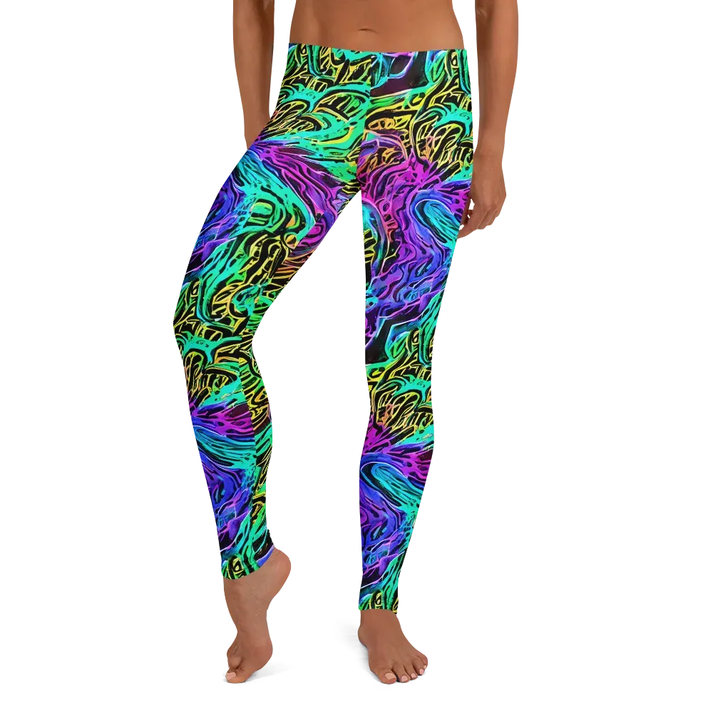 Laser Menagerie on Leggings — Front