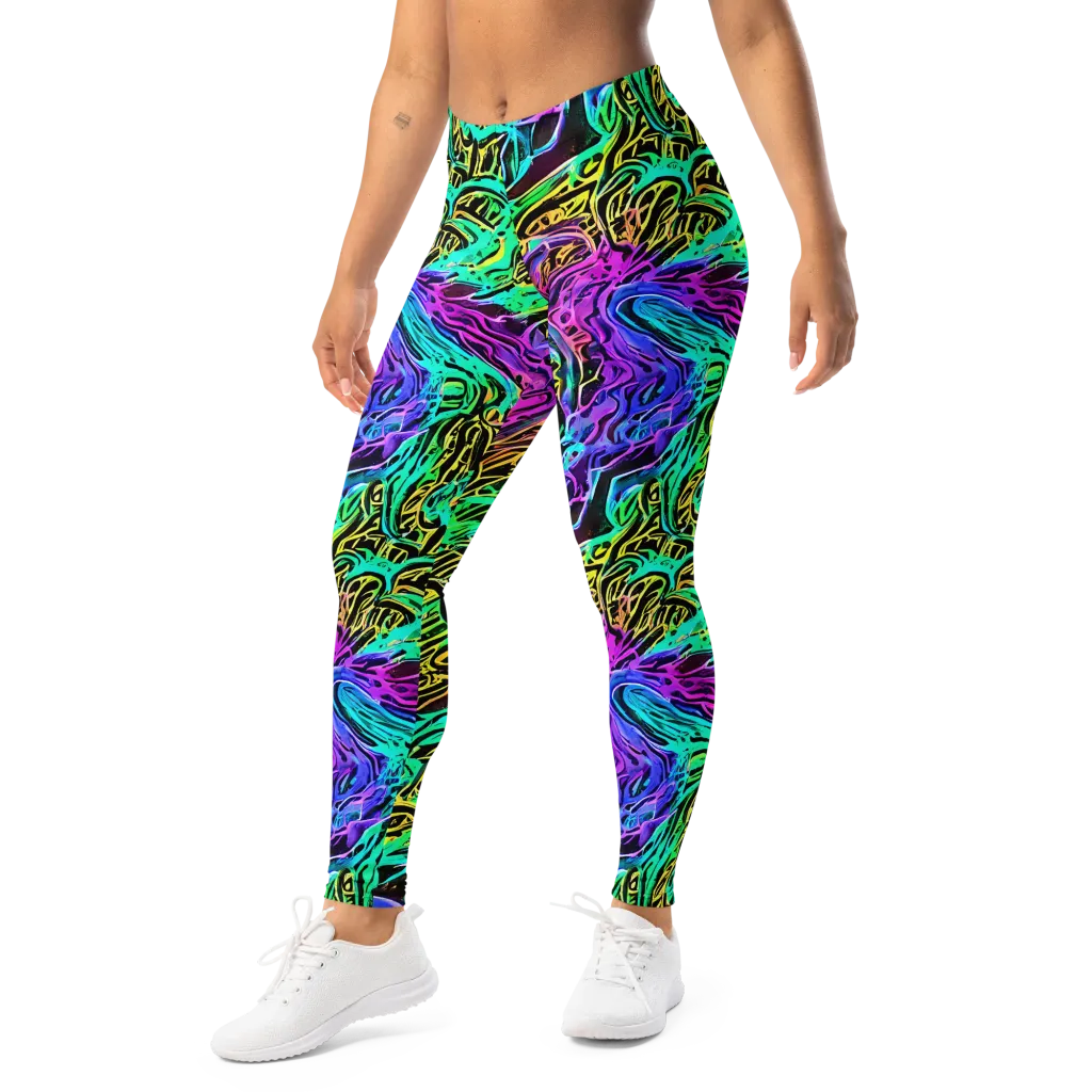 Laser Menagerie on Leggings — Left Front