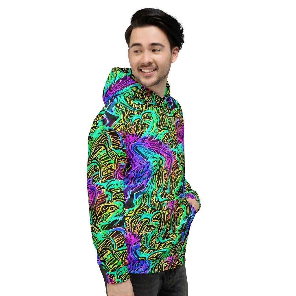 Laser Menagerie on Hoodie — Right