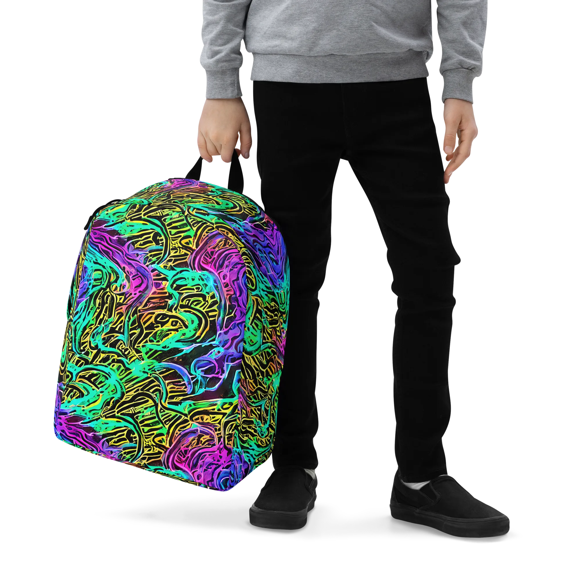 Laser Menagerie on Minimalist Backpack — Zoomed-in