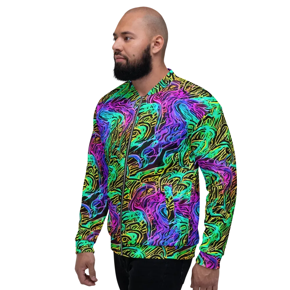 Laser Menagerie on Bomber Jacket — Left