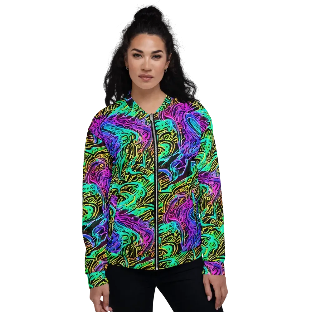 Laser Menagerie on Bomber Jacket — Front