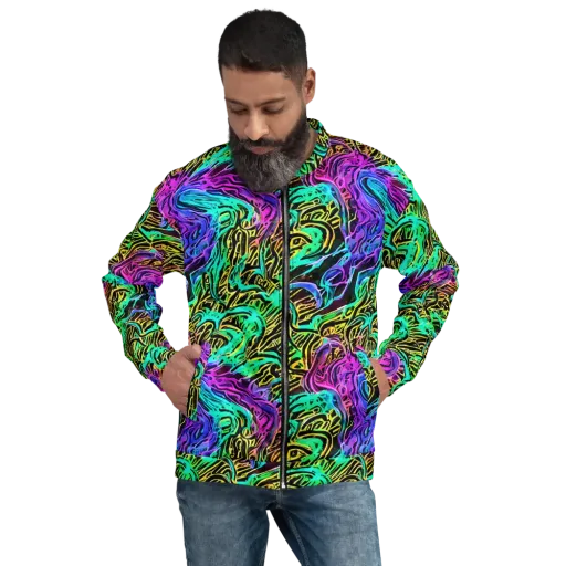 Laser Menagerie on a Bomber Jacket