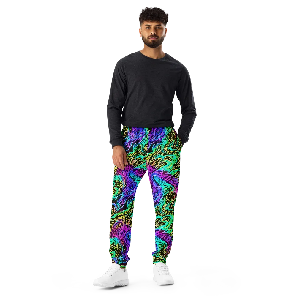 Laser Menagerie on Men's Joggers — Front