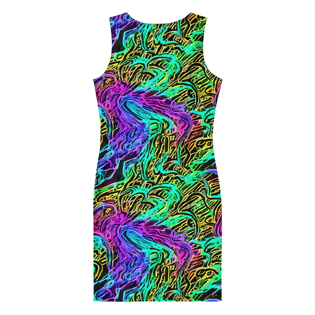 Laser Menagerie on Bodycon Dress — Back