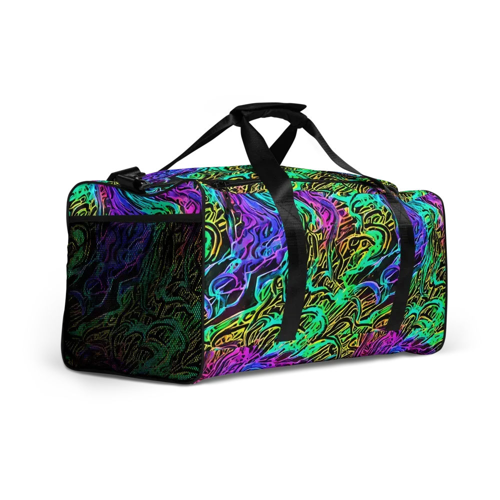 Laser Menagerie on Duffle Bag — Right Front