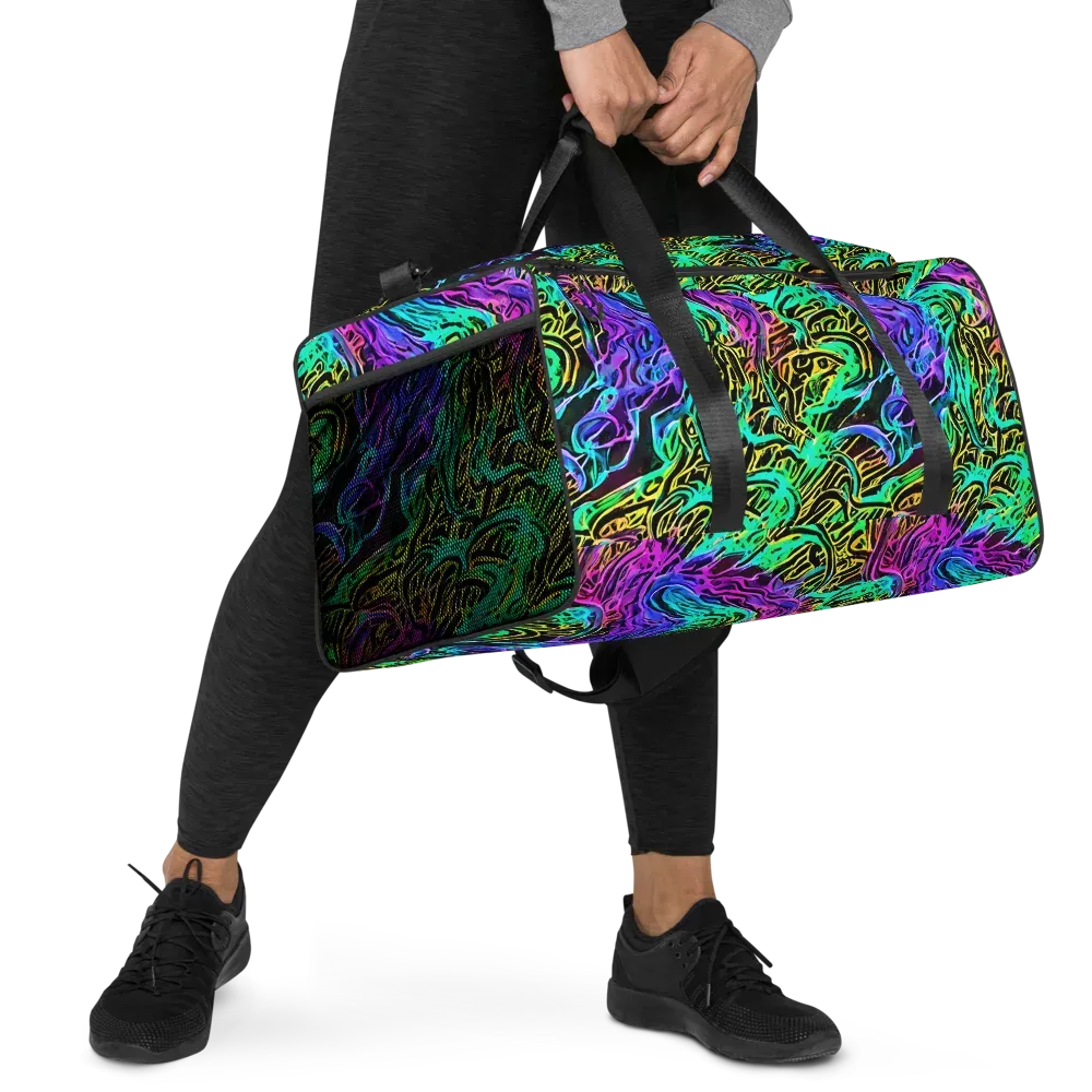 Laser Menagerie on Duffle Bag — Right Front
